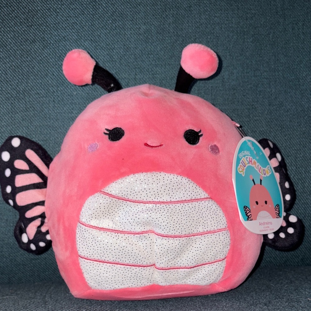 Pink Squishmallow Ladybug Plush